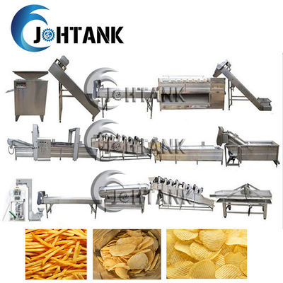 100kg/H aardappel Chips Production Line Stainless Steel 304