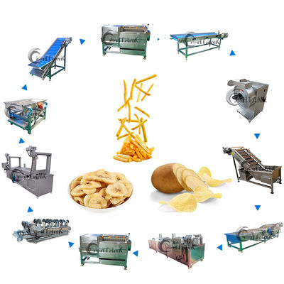 Elektrische Gas Bevroren Frietenproductielijn, Bevroren Frietenmateriaal