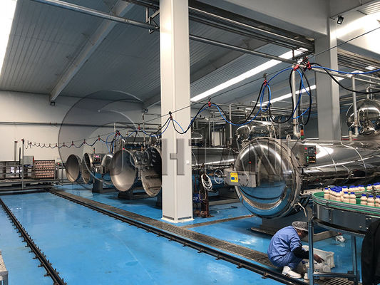 Kleine van de het Voedselsterilisator van de Luchtstoom van het de Machinewater de Onderdompelingsretort