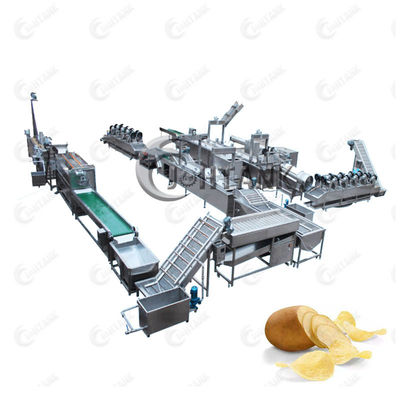 de Aardappel Chips Production Line van 380V 50HZ, Elektrische Hitte en Controleaardappel Chips Line