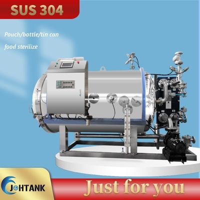 Dubbele van het de Onderdompelingsvoedsel van het Laagwater de Sterilisatormachine voor Tin Can Fish Sterilization