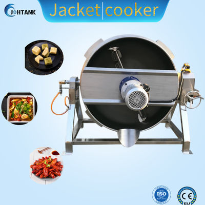 Industriële Dubbele Beklede Ketel 500L SUS304 met Mixer Kokende Pot