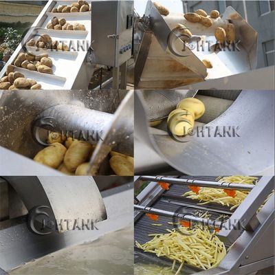 Automatische Frieten Chips Potato Chips Production Line 2000kg/hr