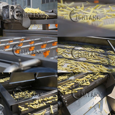 SS304 volledig Automatische Bevroren Frieten die Machineaardappel Chips Production Line maken