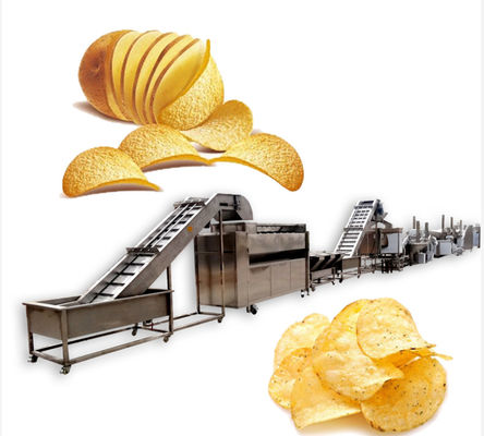 SUS304 volledig Automatische Aardappel Chips Making Machine 500kg/H