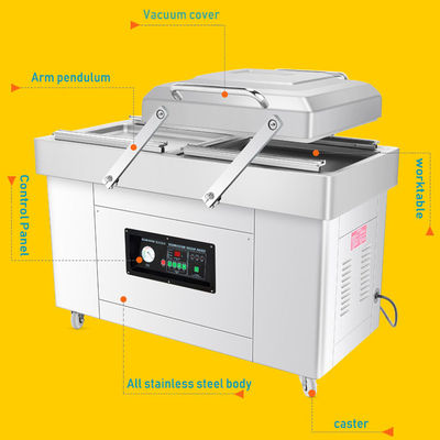 De dubbele Machine van de Kamer Vacuümverpakking, Commerciële Voedsel Vacuüm Verpakkende Machine