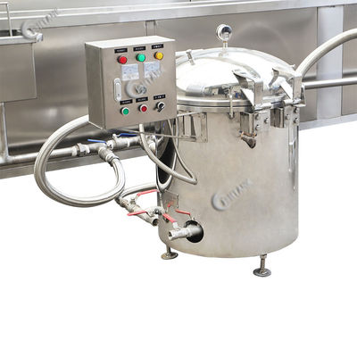 Transportband Commerciële Ononderbroken Braadpan voor Aardappel Chips Chicken Nuggets 1200kg/h
