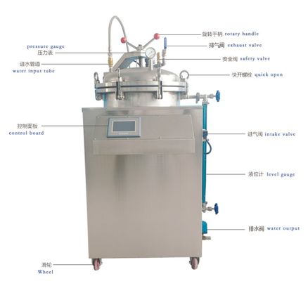 van de de Stoomautoclaaf van 75L 100L 150L de Sterilisator Verticale Druk